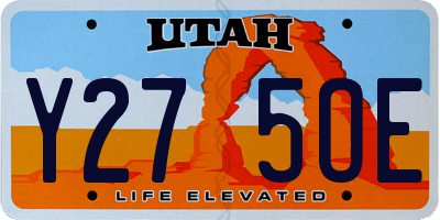 UT license plate Y275OE