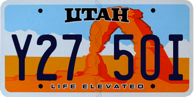 UT license plate Y275OI