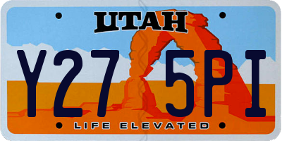 UT license plate Y275PI
