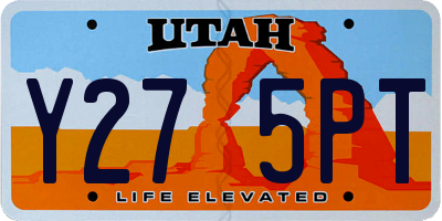 UT license plate Y275PT