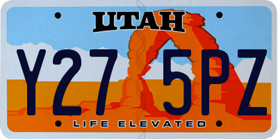 UT license plate Y275PZ