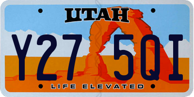 UT license plate Y275QI