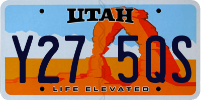 UT license plate Y275QS