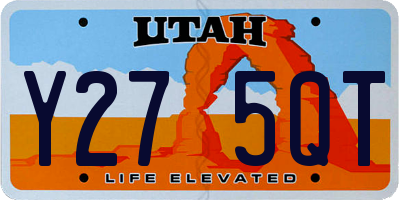 UT license plate Y275QT