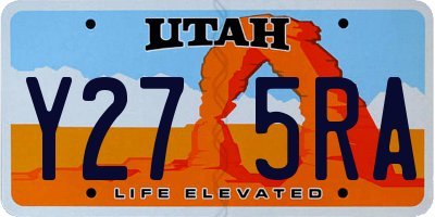 UT license plate Y275RA