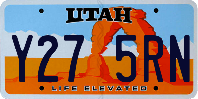 UT license plate Y275RN
