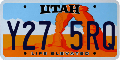 UT license plate Y275RQ