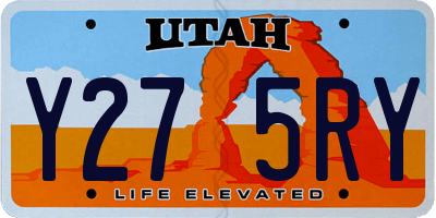 UT license plate Y275RY