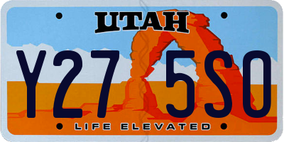UT license plate Y275SO