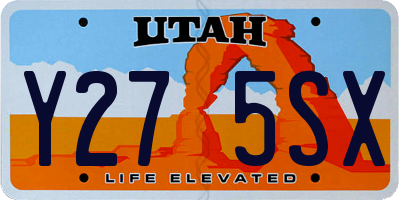 UT license plate Y275SX