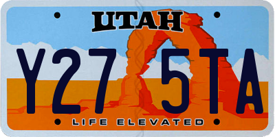 UT license plate Y275TA