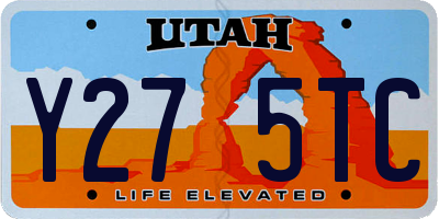 UT license plate Y275TC