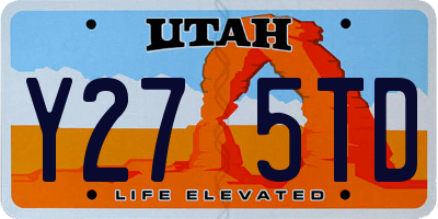 UT license plate Y275TD