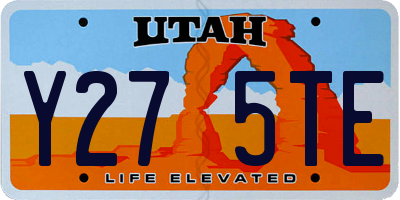 UT license plate Y275TE