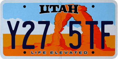 UT license plate Y275TF