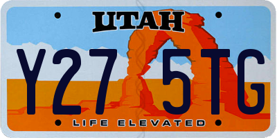 UT license plate Y275TG