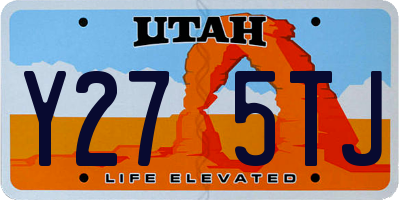 UT license plate Y275TJ