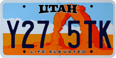 UT license plate Y275TK
