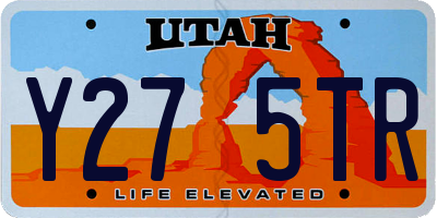 UT license plate Y275TR