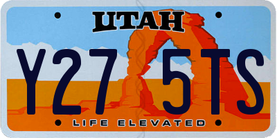 UT license plate Y275TS