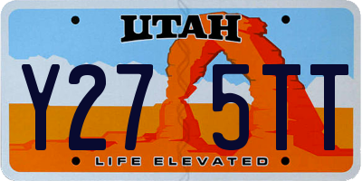 UT license plate Y275TT