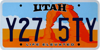 UT license plate Y275TY