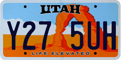 UT license plate Y275UH