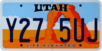 UT license plate Y275UJ