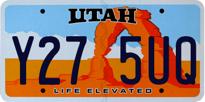 UT license plate Y275UQ