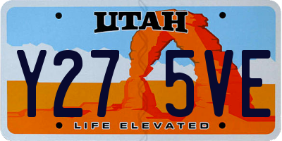 UT license plate Y275VE