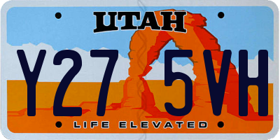 UT license plate Y275VH