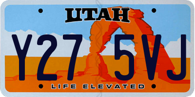 UT license plate Y275VJ