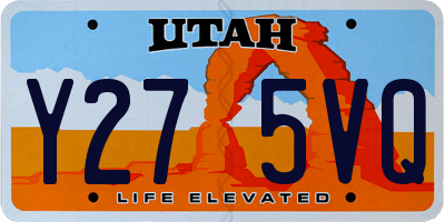 UT license plate Y275VQ