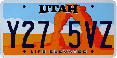 UT license plate Y275VZ