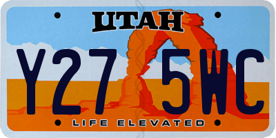 UT license plate Y275WC