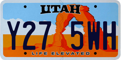 UT license plate Y275WH
