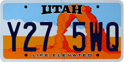 UT license plate Y275WQ