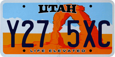 UT license plate Y275XC
