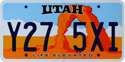 UT license plate Y275XI
