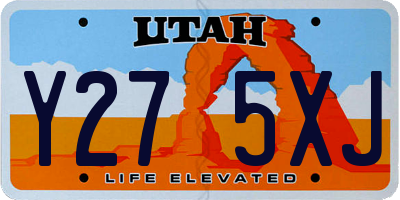 UT license plate Y275XJ