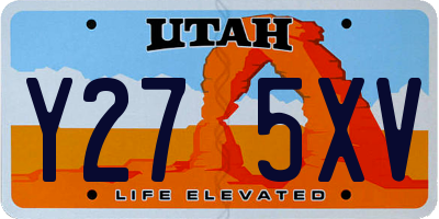 UT license plate Y275XV