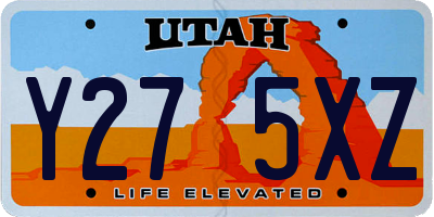 UT license plate Y275XZ