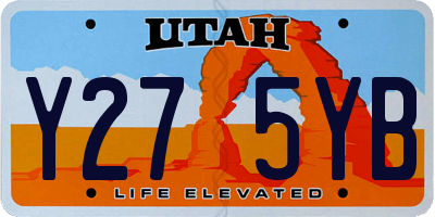 UT license plate Y275YB