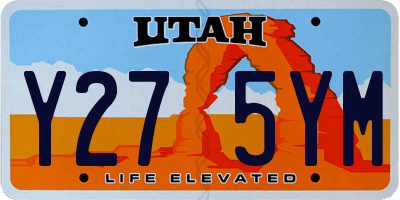 UT license plate Y275YM