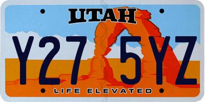 UT license plate Y275YZ