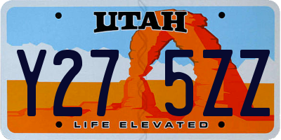 UT license plate Y275ZZ