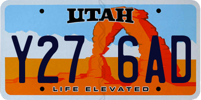 UT license plate Y276AD