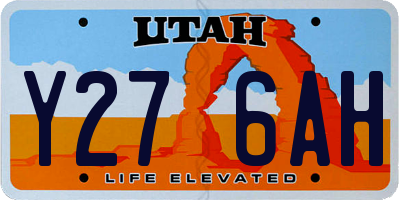 UT license plate Y276AH