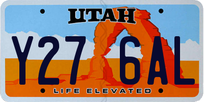 UT license plate Y276AL