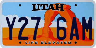 UT license plate Y276AM